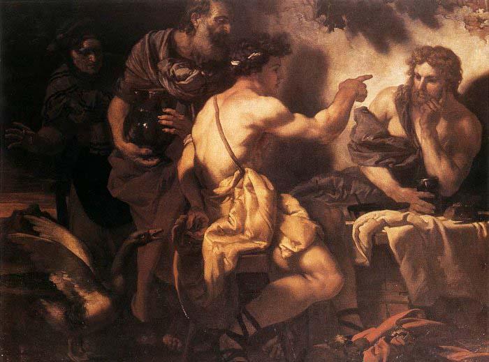 Johann Carl Loth Jupiter and Mercury at Philemon and Baucis before 1659 Germany oil painting art